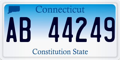 CT license plate AB44249