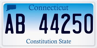 CT license plate AB44250