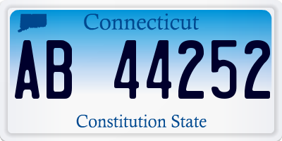 CT license plate AB44252