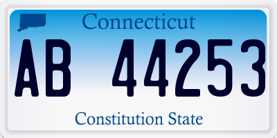 CT license plate AB44253