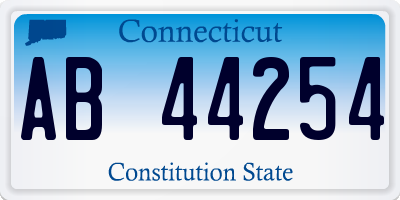 CT license plate AB44254