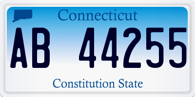 CT license plate AB44255