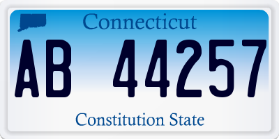 CT license plate AB44257