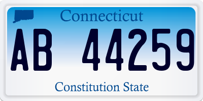 CT license plate AB44259