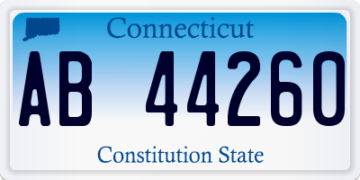 CT license plate AB44260