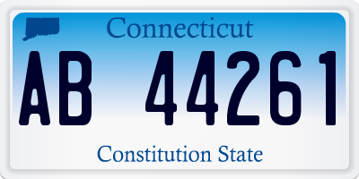 CT license plate AB44261