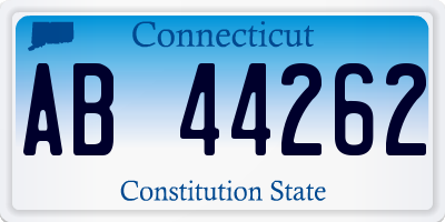 CT license plate AB44262