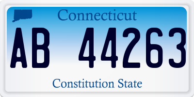 CT license plate AB44263