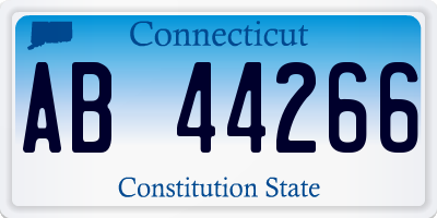 CT license plate AB44266