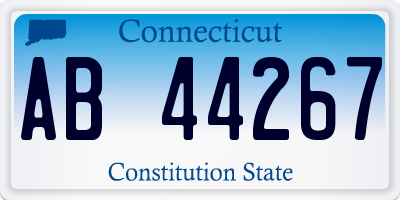 CT license plate AB44267