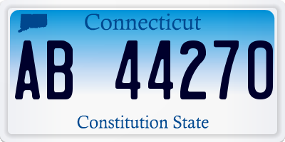 CT license plate AB44270