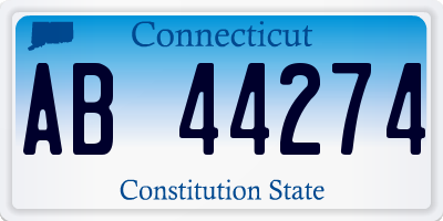 CT license plate AB44274