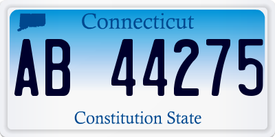 CT license plate AB44275