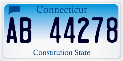 CT license plate AB44278