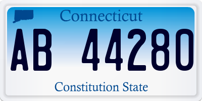 CT license plate AB44280