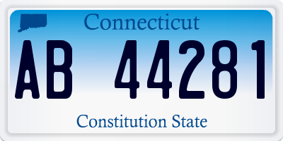 CT license plate AB44281