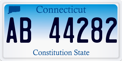 CT license plate AB44282