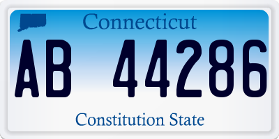 CT license plate AB44286