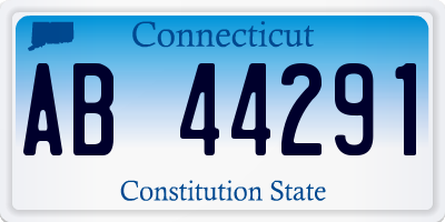 CT license plate AB44291