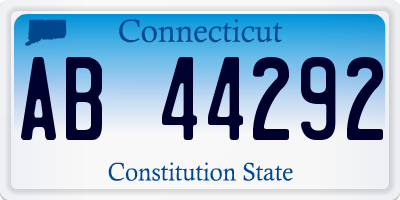 CT license plate AB44292