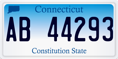 CT license plate AB44293