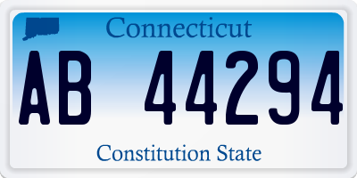 CT license plate AB44294