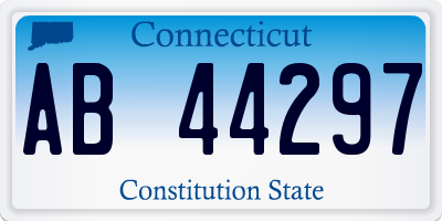 CT license plate AB44297