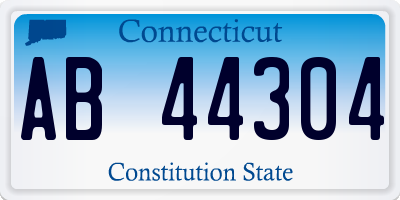 CT license plate AB44304