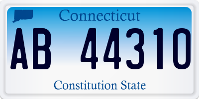 CT license plate AB44310