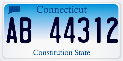 CT license plate AB44312