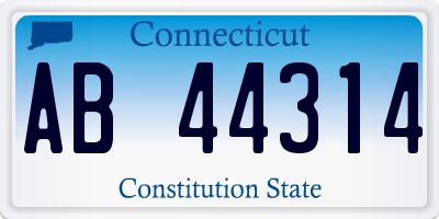 CT license plate AB44314