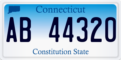 CT license plate AB44320