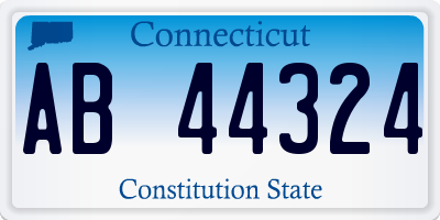 CT license plate AB44324