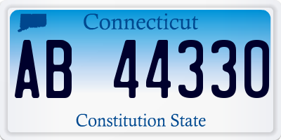 CT license plate AB44330