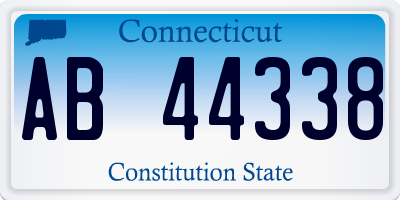 CT license plate AB44338
