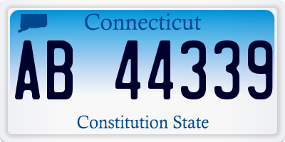 CT license plate AB44339