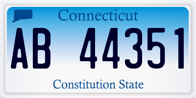 CT license plate AB44351