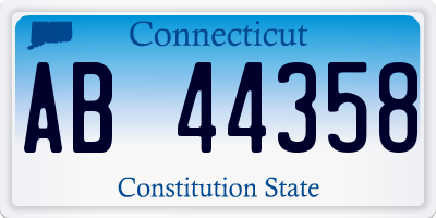 CT license plate AB44358