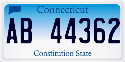 CT license plate AB44362