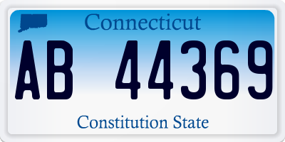 CT license plate AB44369