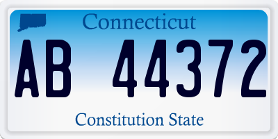 CT license plate AB44372