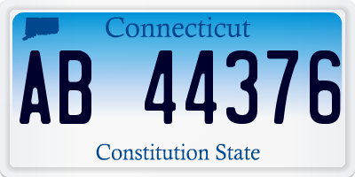 CT license plate AB44376