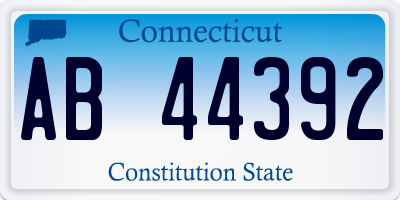CT license plate AB44392