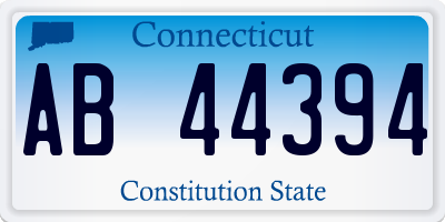 CT license plate AB44394