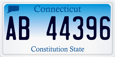 CT license plate AB44396