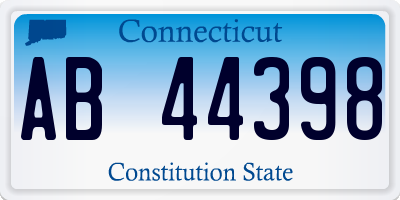 CT license plate AB44398