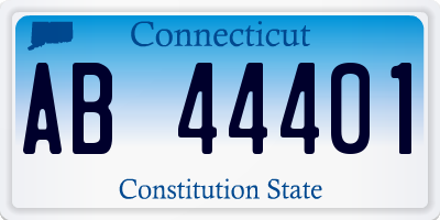 CT license plate AB44401