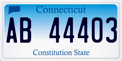 CT license plate AB44403