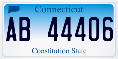 CT license plate AB44406