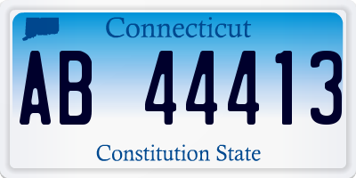 CT license plate AB44413